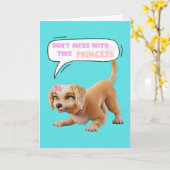 Niet knoeien met deze prinses kaart (Gele Bloem)