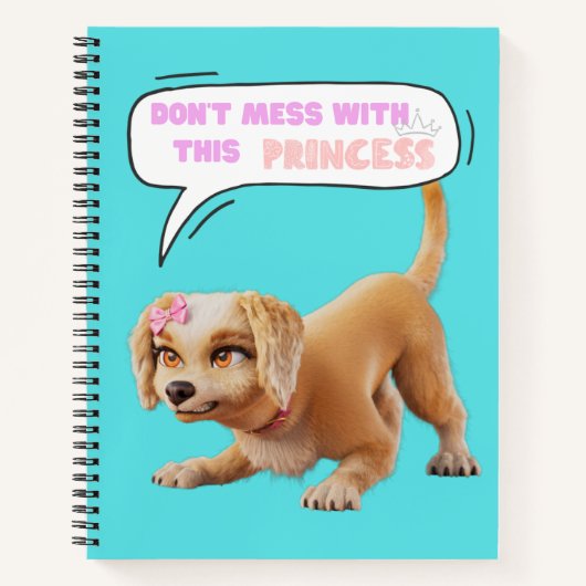 Niet knoeien met deze prinses notitieboek (Voorkant)
