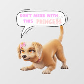 Niet knoeien met deze prinses raamsticker (Vel)