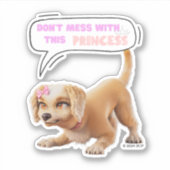 Niet knoeien met deze prinses sticker (Voorkant)