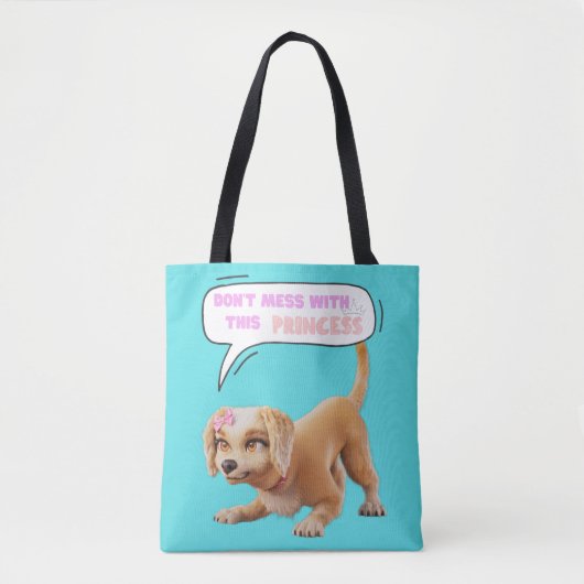 Niet knoeien met deze prinses tote bag (Voorkant)