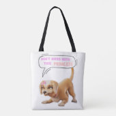 Niet knoeien met deze prinses tote bag (Achterkant)