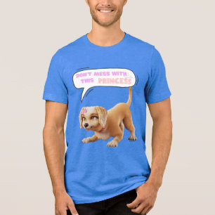 Niet knoeien met deze prinses Tri-Blend shirt