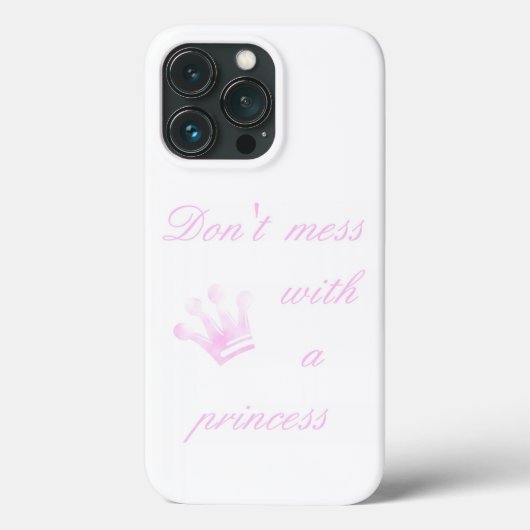 Niet knoeien met een prinses - witte iPhone case (Achterkant)