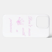 Niet knoeien met een prinses - witte iPhone case (Achterkant (horizontaal))