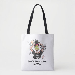 Niet knoeien met mama badmat tote bag