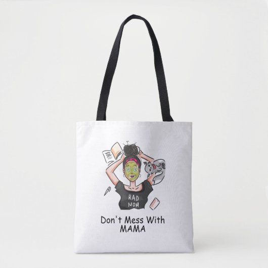 Niet knoeien met mama badmat tote bag (Voorkant)