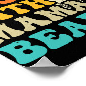 Niet knoeien met mama Beer Groovy stijl Moederdag Poster (Hoek)