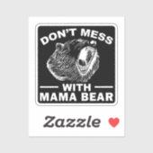 Niet knoeien met mama Beer Moederdag Mom Cool Sticker (Vel)