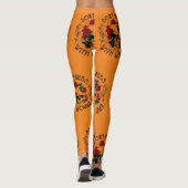 Niet knoeien met mama, bloemenhalloween schedel leggings (Achterkant)