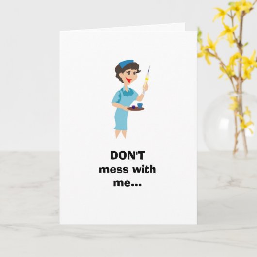 Niet knoeien met mij... kaart (Gele Bloem)