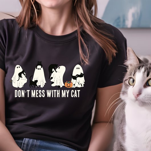 NIET KNOEIEN MET MIJN KAT HALLOWEEN KAT MOEDER T-SHIRT