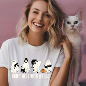 NIET KNOEIEN MET MIJN KAT HALLOWEEN KAT MOEDER T-SHIRT
