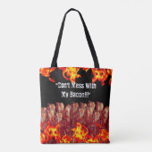 Niet knoeien met mijn spek tote bag (Achterkant)