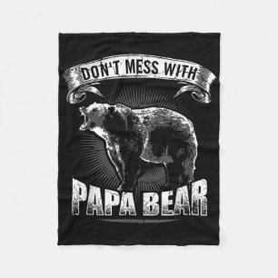 Niet knoeien met papa Beer papa Camping Grizzly Ca Fleece Deken