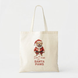 'Niet knoeien met Santa Paws" schattig hondenliefh Tote Bag