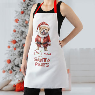 Niet knoeien met Santa Paws schattig hondenliefheb Schort