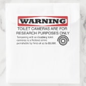 Niet knoeien met wc-camera's rechthoekige sticker (Tas)