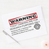 Niet knoeien met wc-camera's rechthoekige sticker (Envelop)