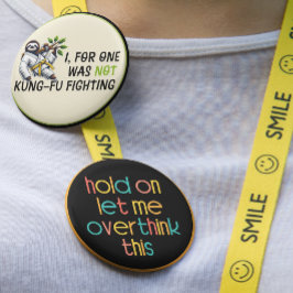 Niet Kung-Fu vechten Ronde Button 3,2 Cm