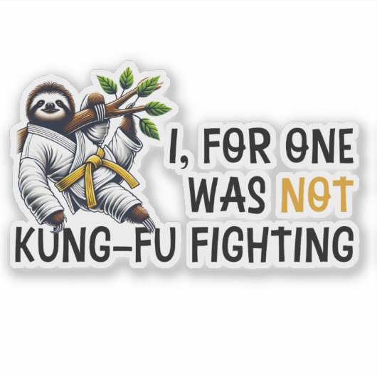 Niet Kung-Fu vechten Sticker (Voorkant)
