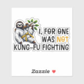 Niet Kung-Fu vechten Sticker (Vel)