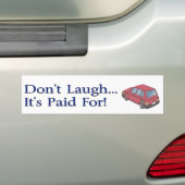 Niet lachen (Bumpersticker) Bumpersticker (Op auto)