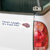 Niet lachen (Bumpersticker) Bumpersticker (Op Truck)