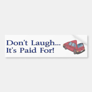 Niet lachen (Bumpersticker) Bumpersticker
