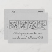 Niet langer 2-One Flesh~Scripture~Save Date~Spaans Aankondigingskaart (Voorkant / Achterkant)