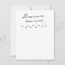Niet langer aan mijn kant, voor altijd in mijn har notitiekaartje
