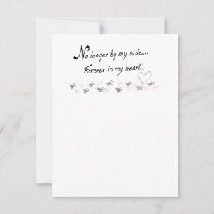 Niet langer aan mijn kant, voor altijd in mijn har notitiekaartje