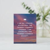 Niet langer accepteren wat ik niet kan veranderen briefkaart (Staand voorkant)