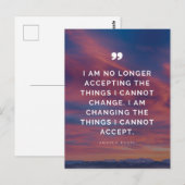 Niet langer accepteren wat ik niet kan veranderen briefkaart (Voorkant / Achterkant)