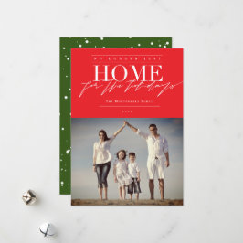 Niet langer gewoon thuis voor de Feestdagen... gra Feestdagenkaart