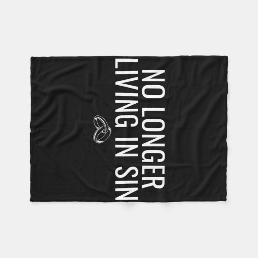 Niet langer in zonde levend Funny Bruid Bruidegom  Fleece Deken (Voorkant (Horizontaal))
