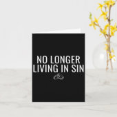 Niet langer leven in zonde Grappige bruid bruidego Kaart (Gele Bloem)