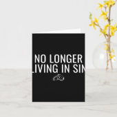 Niet langer leven in zonde Grappige bruid bruidego Kaart (Gele Bloem)