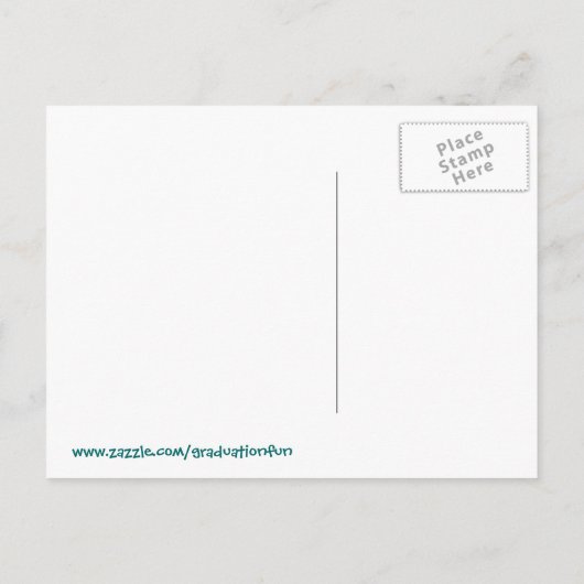 Niet langer toekomstig CPA-Afstuderen ontwerp Aankondigingskaart (Achterkant)