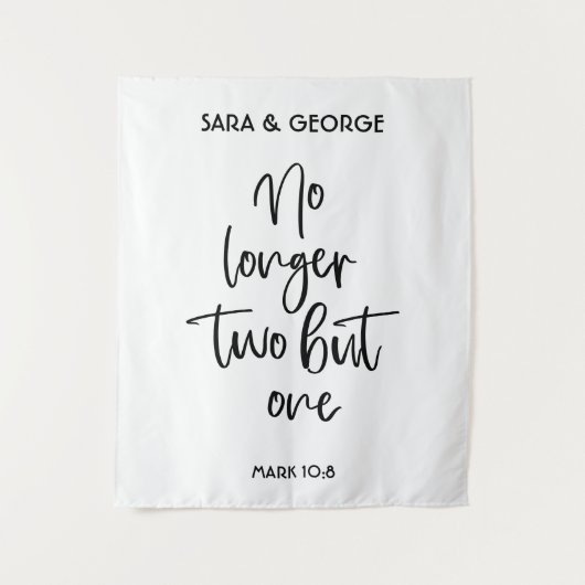 Niet langer twee maar één bruiloft gebaren wandkleed (Voorkant)