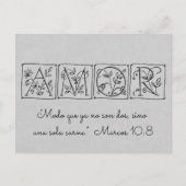 Niet langer twee maar één vlees ~ Schrift ~ Spaans Uitnodiging Briefkaart (Voorkant)