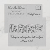 Niet langer twee-maar één vlees ~ Schriftgedeelte  Aankondigingskaart (Voorkant / Achterkant)