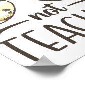 Niet Leren Grappig Leraar Zomer Vakantie Strand Poster (Hoek)