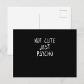 Niet leuk gewoon psycho briefkaart (Voorkant / Achterkant)