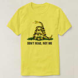 Niet lezen, niet mij t-shirt