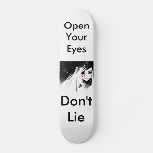 "Niet liegen" Persoonlijk Skateboard (Voorkant)