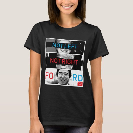 Niet links Andrew Yang 2020 T-shirt (Voorkant)