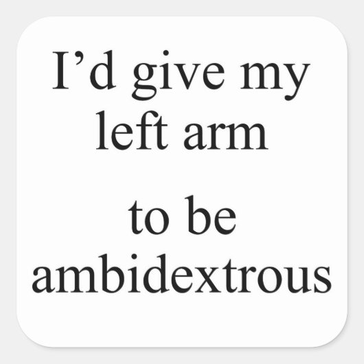 Niet links noch rechts vierkante sticker (Voorkant)