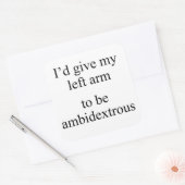 Niet links noch rechts vierkante sticker (Envelop)