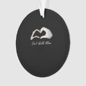 Niet lopen - White Classic - Skeleton Hands Hearts Ornament (voorkant)